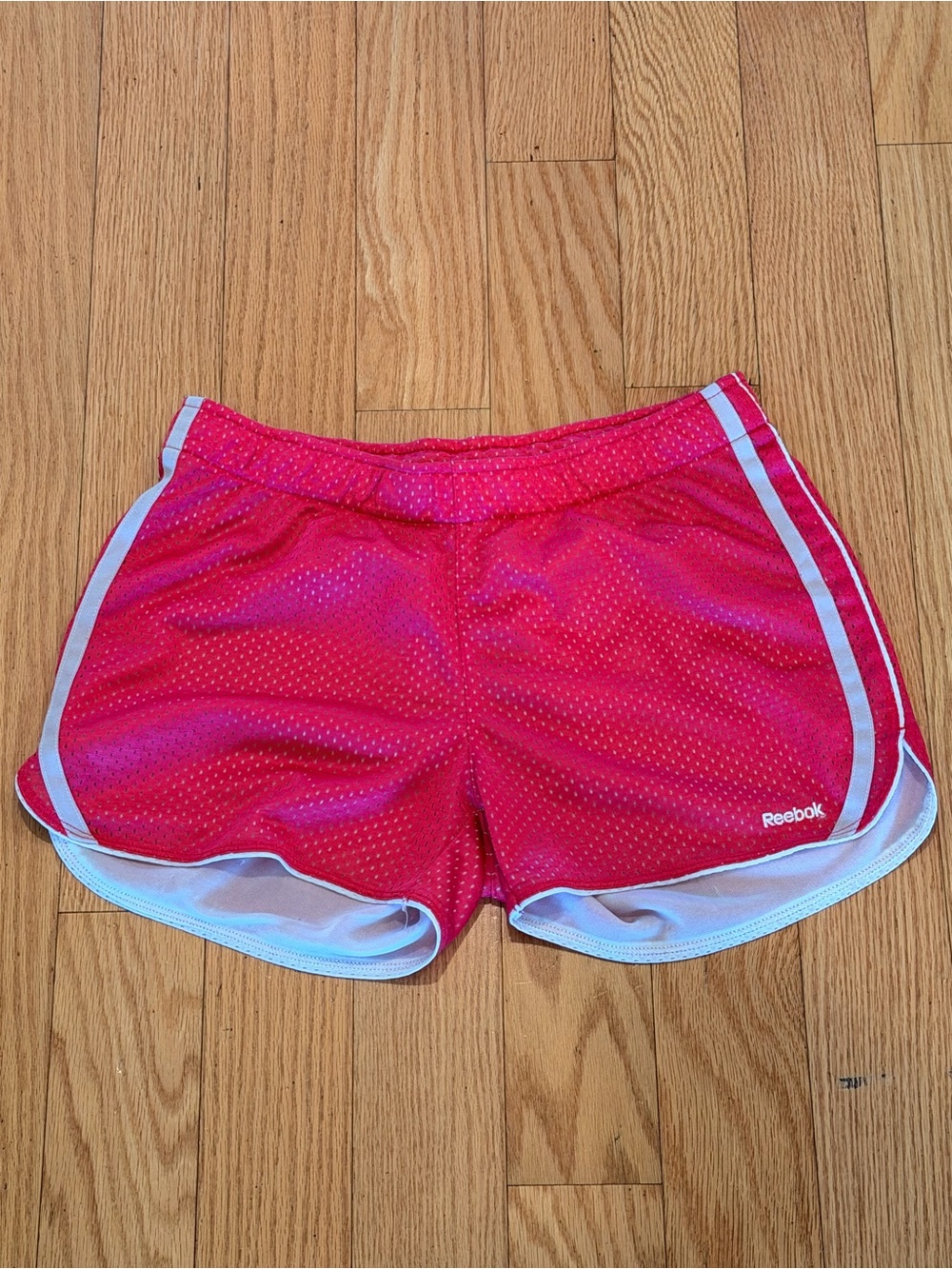 Reebok Hot Pink Women's Athletic Shorts with White Trim